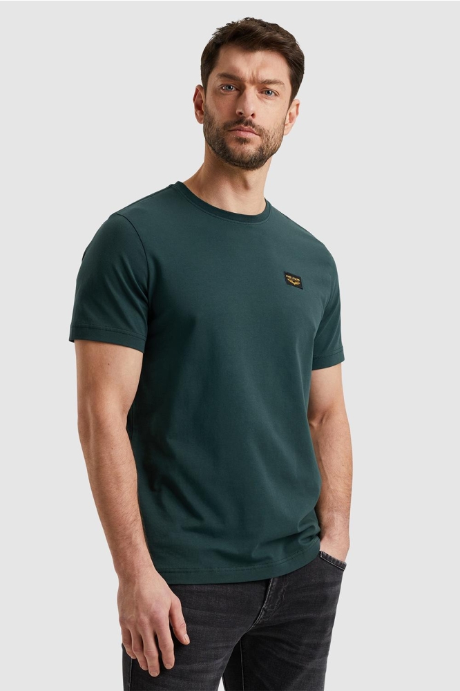 PME legend groene heren t-shirt | Model zijaanzicht