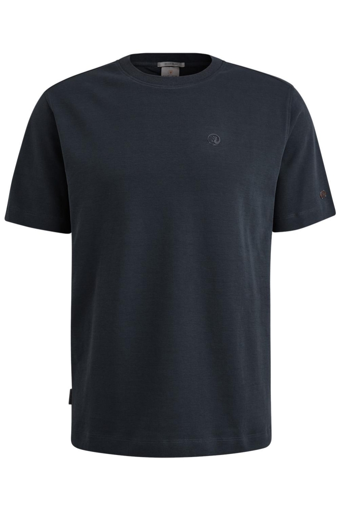 Cast Iron blauwe heren t-shirt | Vooraanzicht