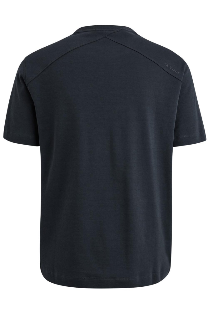 Cast Iron blauwe heren t-shirt | Achteraanzicht