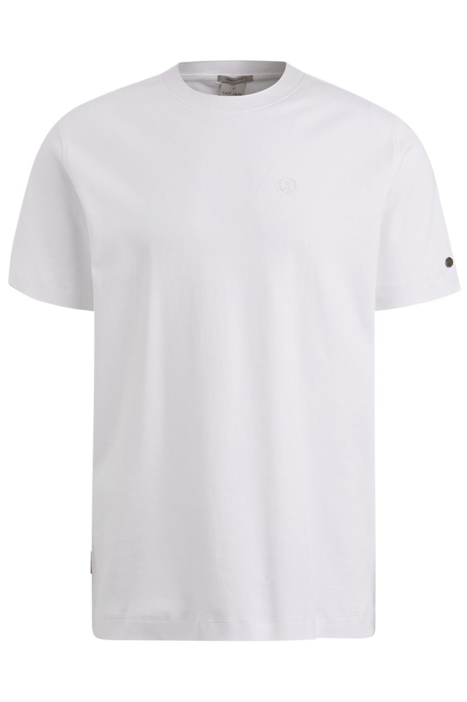 Cast Iron witte heren t-shirt | Vooraanzicht