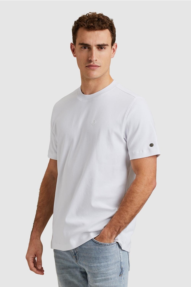 Cast Iron witte heren t-shirt | Model zijaanzicht