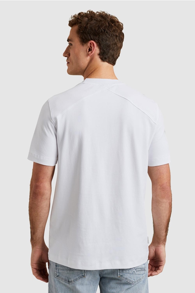 Cast Iron witte heren t-shirt | Model achteraanzicht