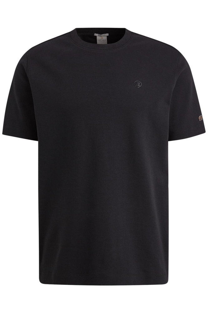 Cast Iron zwarte heren t-shirt | Vooraanzicht