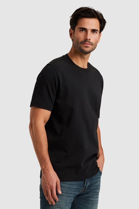 Cast Iron zwarte heren t-shirt | Model zijaanzicht