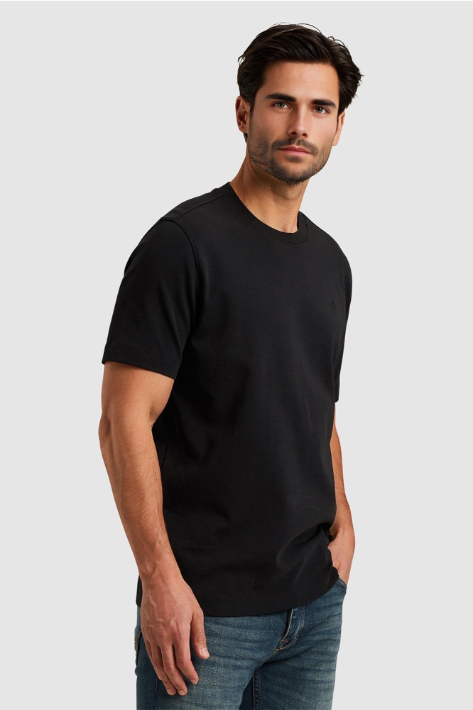 Cast Iron zwarte heren t-shirt | Model zijaanzicht