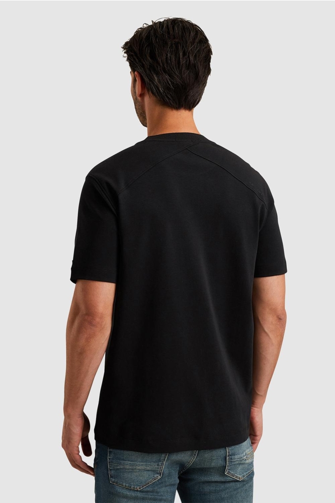 Cast Iron zwarte heren t-shirt | Model achteraanzicht