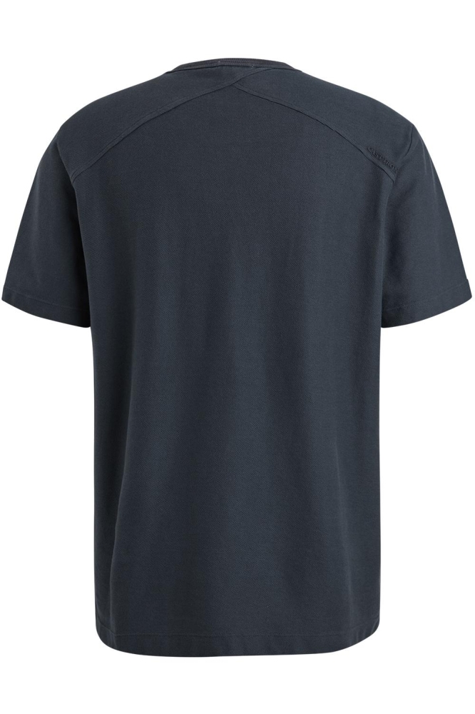 Cast Iron blauwe heren t-shirt | Achteraanzicht