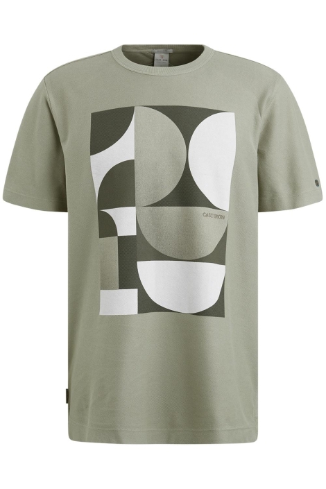 Cast Iron groene heren t-shirt | Vooraanzicht