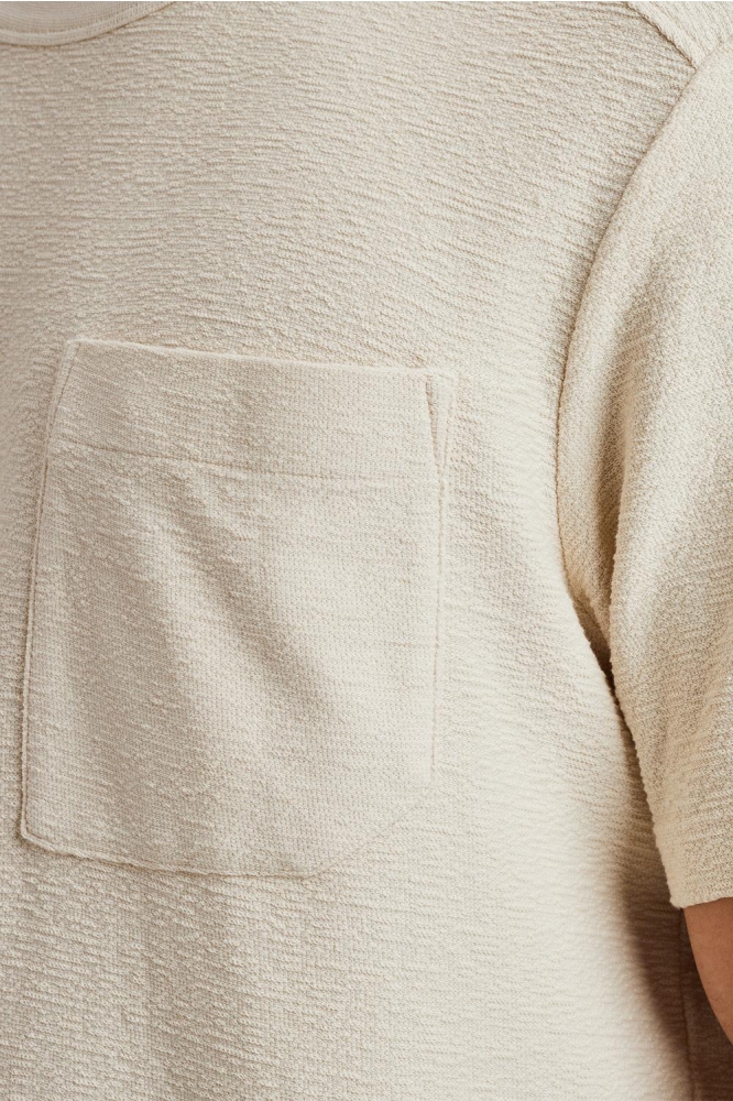 Cast Iron ecru heren t-shirt | Close up