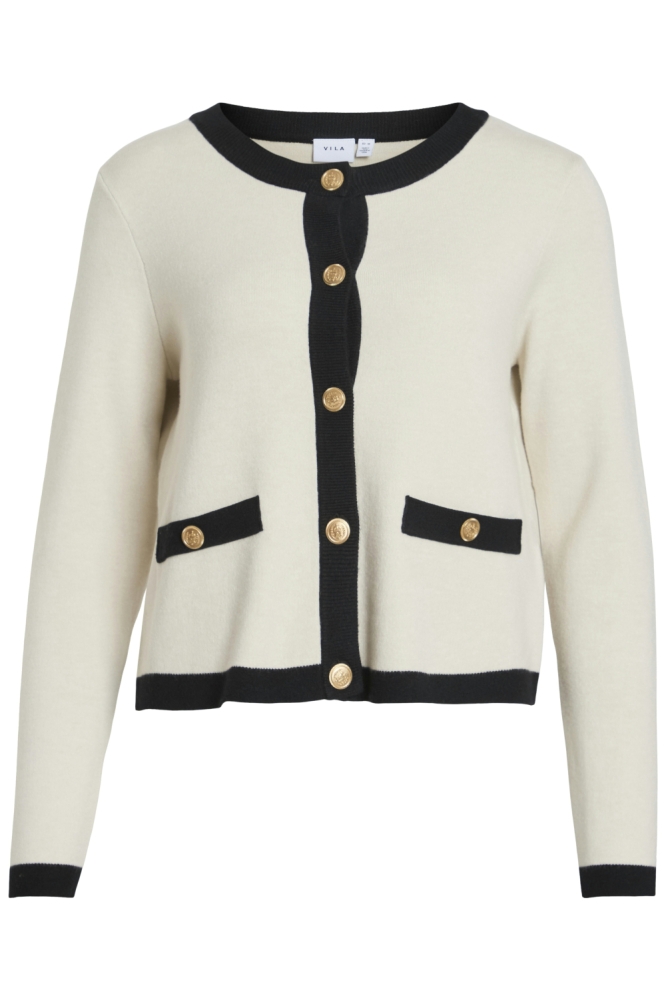 Vila beige dames vest | Vooraanzicht