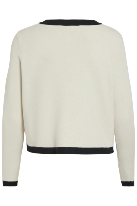 Vila beige dames vest | Achteraanzicht