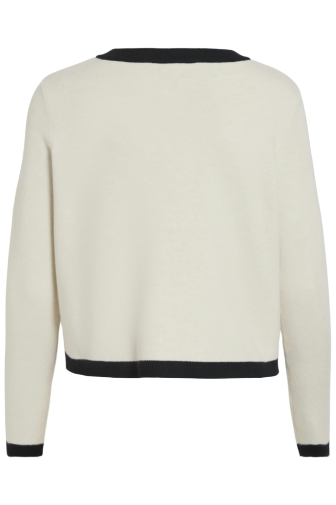 Vila beige dames vest | Achteraanzicht