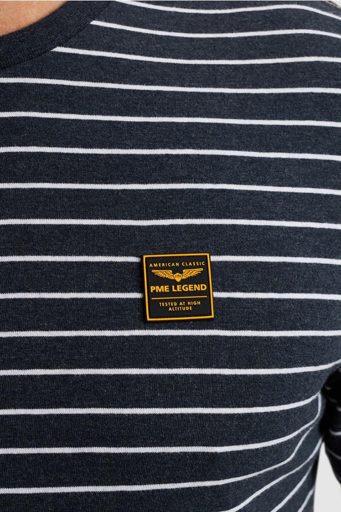 PME legend blauwe heren t-shirt | Close up