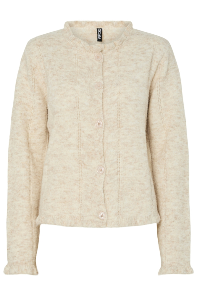 Pieces beige dames vest | Vooraanzicht