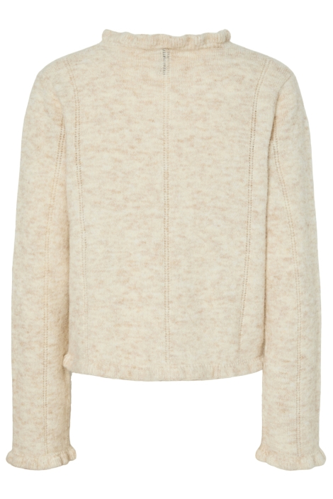 Pieces beige dames vest | Achteraanzicht