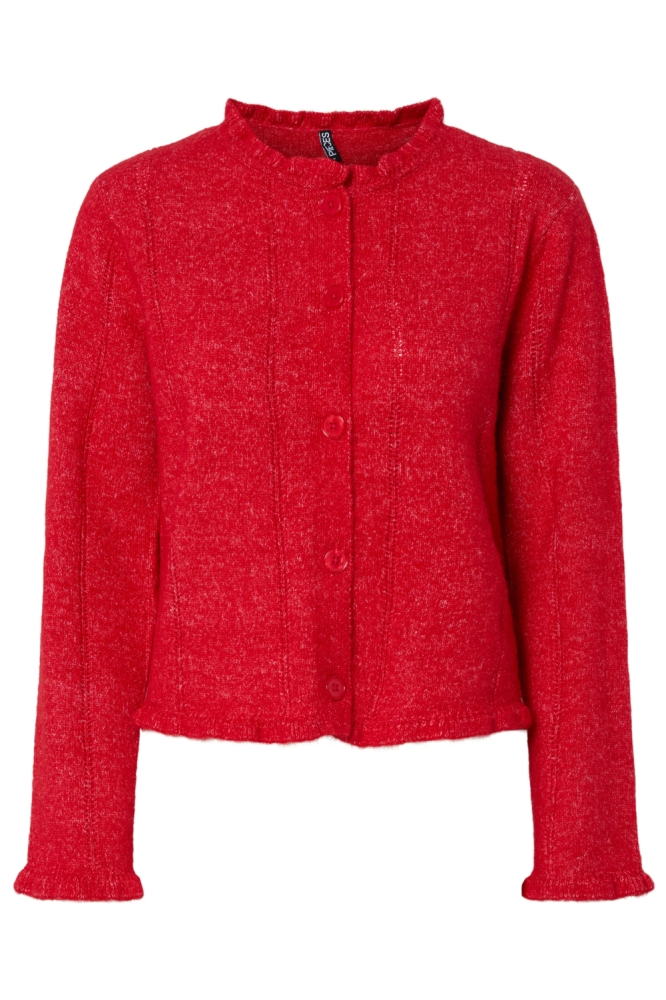 Pieces rode dames vest | Vooraanzicht