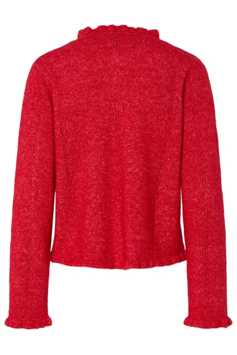 Pieces rode dames vest | Achteraanzicht