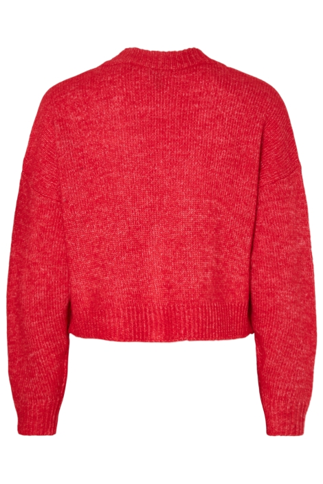 Pieces rode dames vest | Achteraanzicht