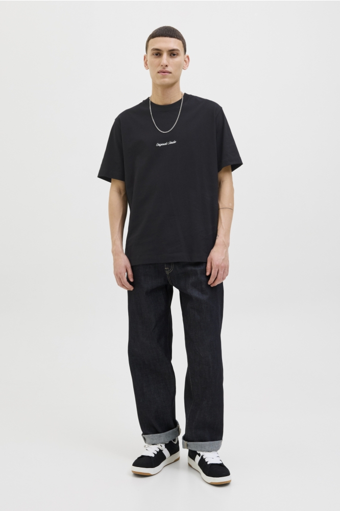 Jack & Jones zwarte heren t-shirt | Model