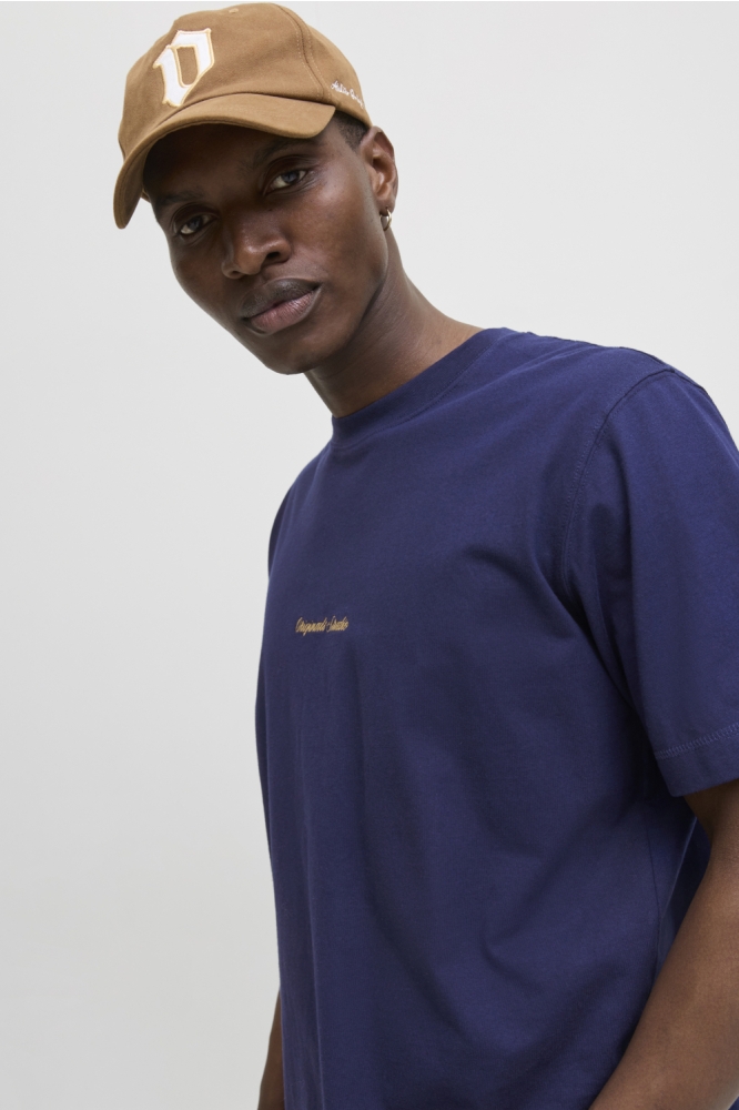 Jack & Jones blauwe heren t-shirt | Close up