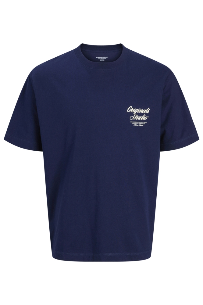 Jack & Jones blauwe heren t-shirt | Vooraanzicht