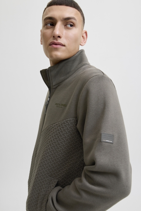 Jack & Jones groene heren vest | Close up