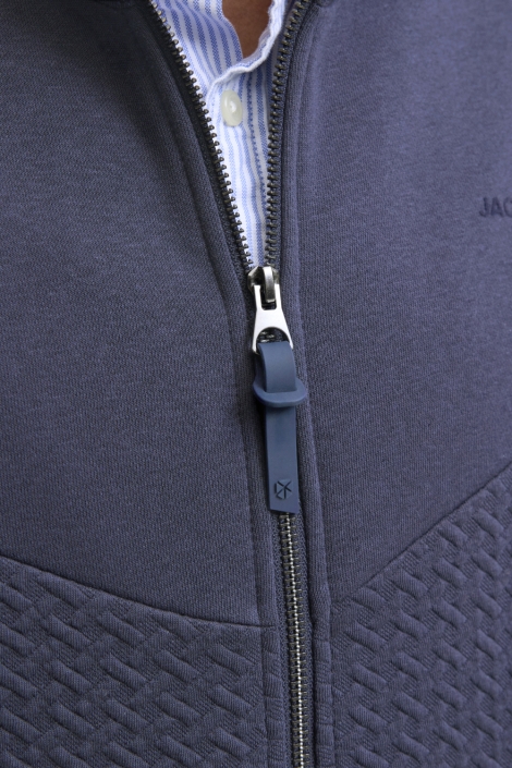 Jack & Jones blauwe heren vest | Close up