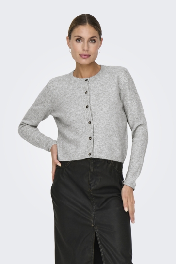 Jacqueline de Yong Vest JDYCHLOE LIFE L/S CARDIGAN KNT NOOS 15330581 Light Grey Melange