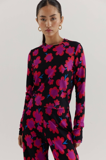 Harper & Yve T-shirt JEFF LS AW25T505 1256 ROMANCE ROSE