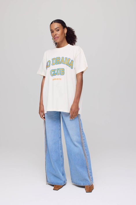 Harper & Yve ecru dames t-shirt | Model