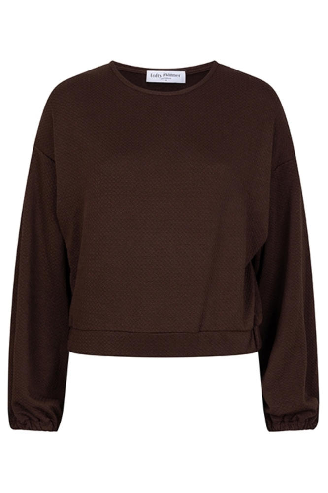 Lofty Manner bruine dames t-shirt | Vooraanzicht
