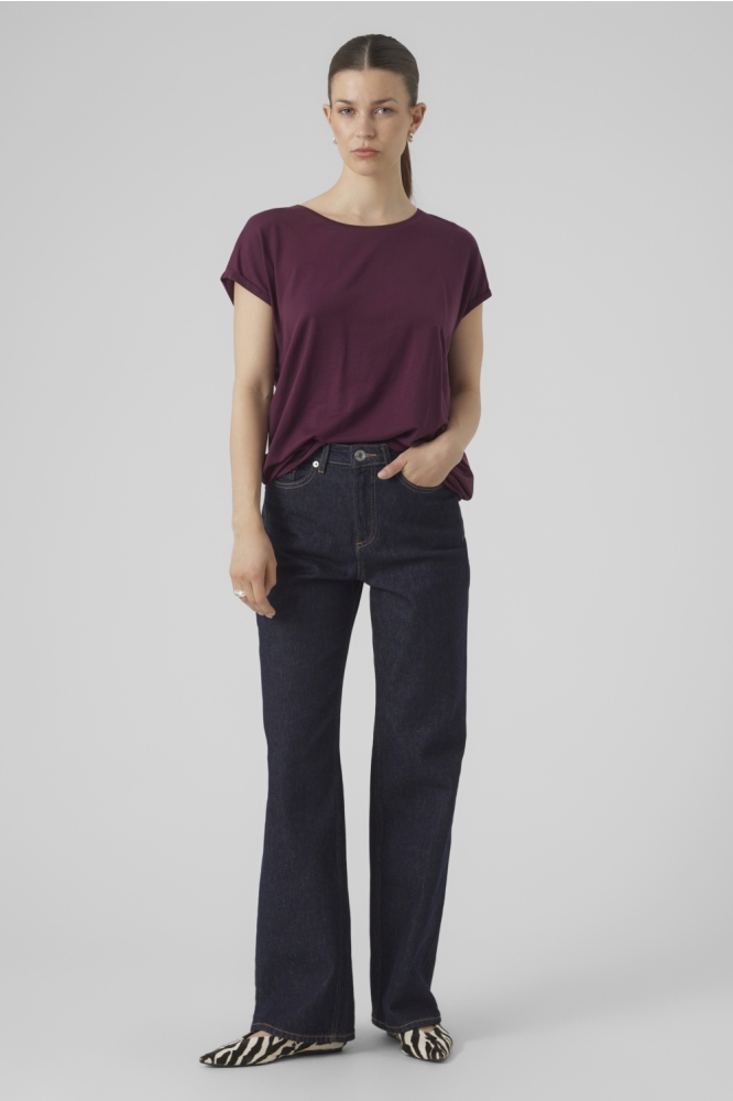Vero Moda bordeaux dames t-shirt | Model