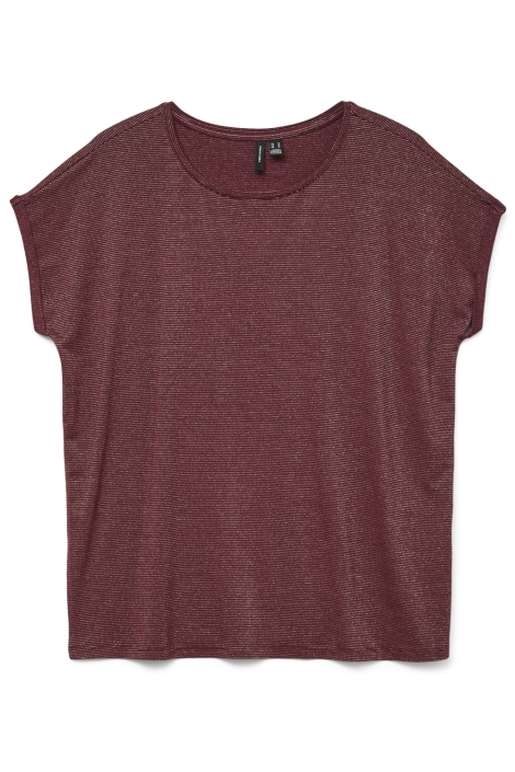 Vero Moda bordeaux dames t-shirt | Vooraanzicht