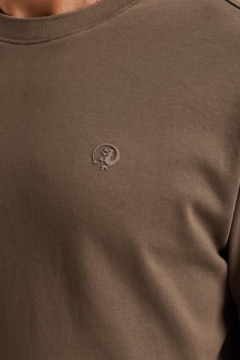 Cast Iron bruine heren t-shirt | Kleurstaal