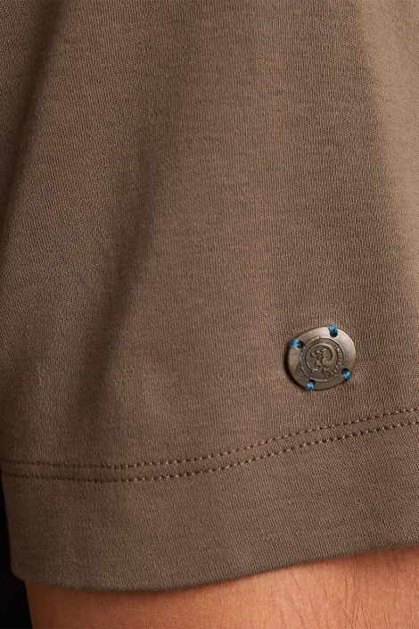 Cast Iron bruine heren t-shirt | Close up