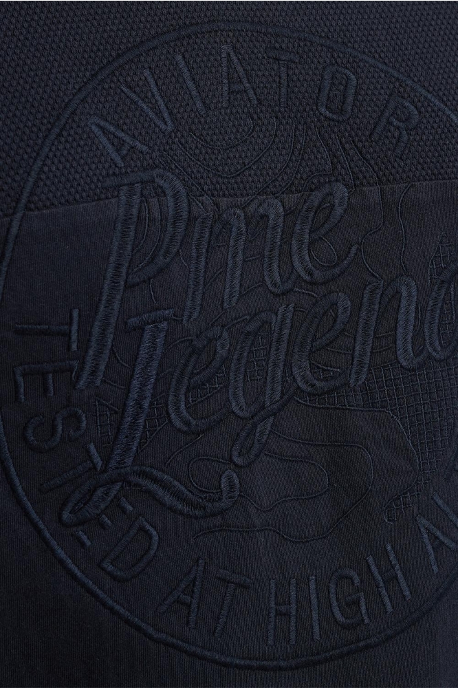 PME legend blauwe heren t-shirt | Close up