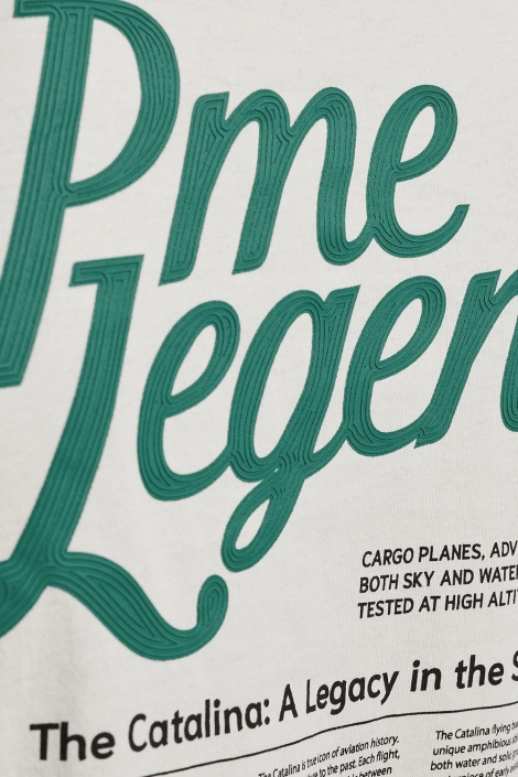 PME legend beige heren t-shirt | Close up