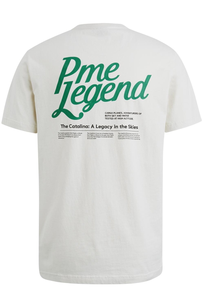 PME legend beige heren t-shirt | Achteraanzicht