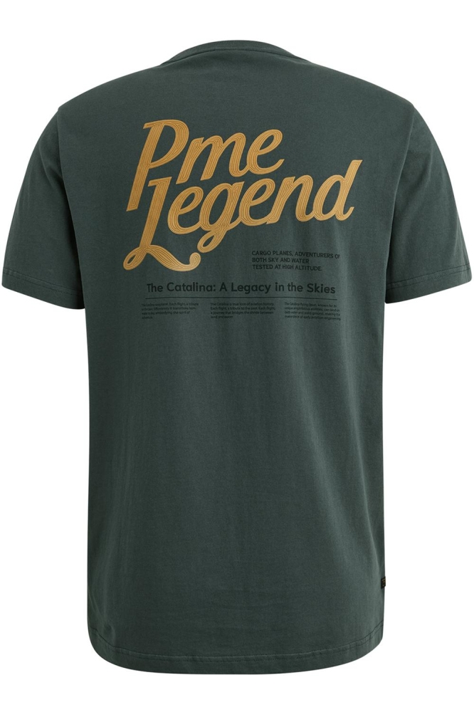 PME legend groene heren t-shirt | Achteraanzicht