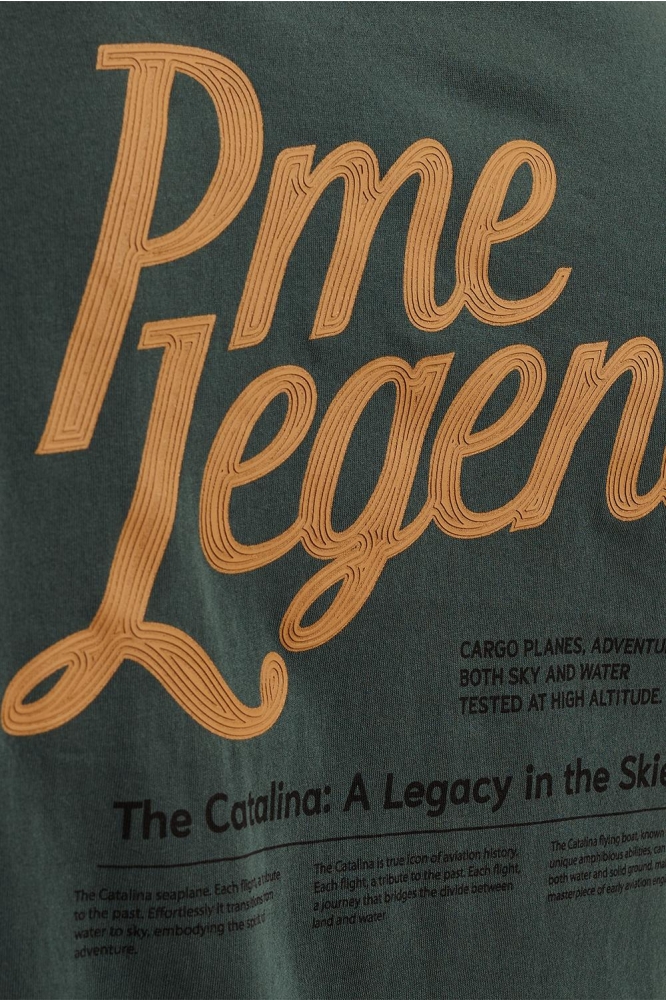 PME legend groene heren t-shirt | Close up