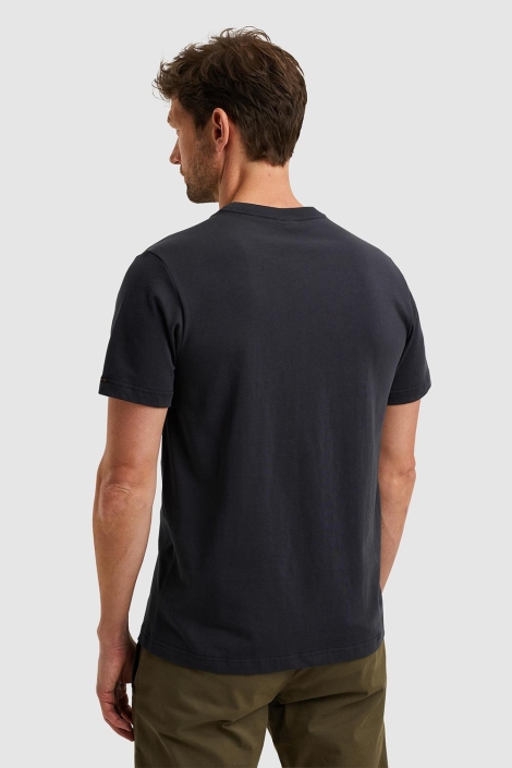 PME legend blauwe heren t-shirt | Model achteraanzicht