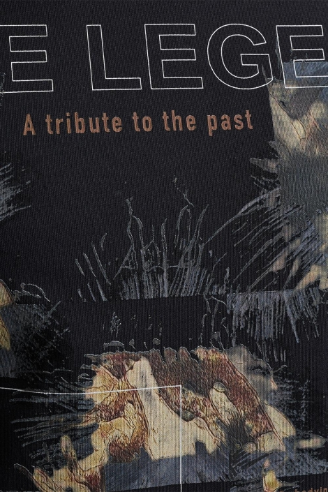 PME legend blauwe heren t-shirt | Close up