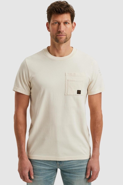 PME legend beige heren t-shirt | Model vooraanzicht