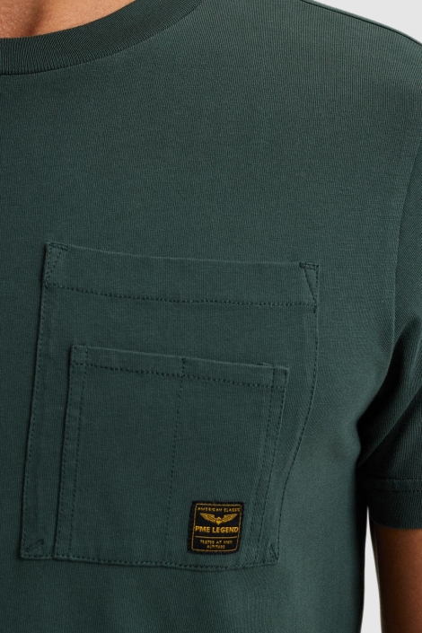 PME legend groene heren t-shirt | Close up
