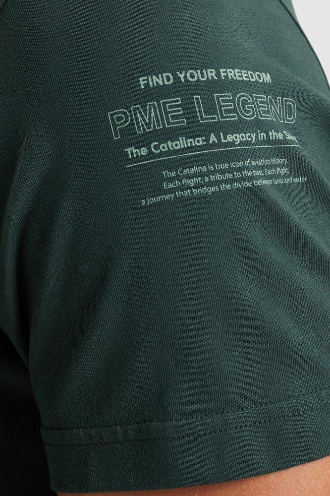 PME legend groene heren t-shirt | Close up