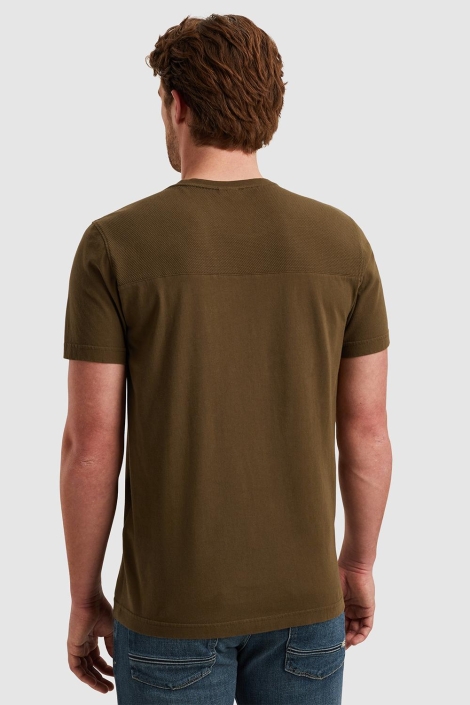 PME legend groene heren t-shirt | Model achteraanzicht