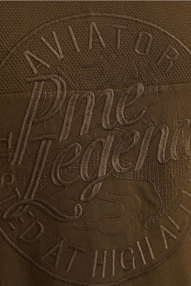 PME legend groene heren t-shirt | Close up