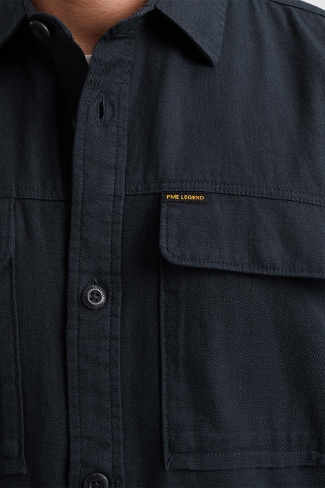 PME legend blauwe heren overhemd | Close up