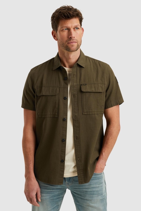 PME legend groene heren overhemd | Model vooraanzicht