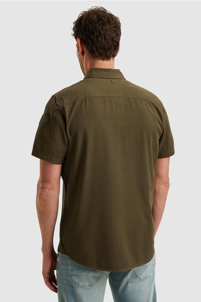 PME legend groene heren overhemd | Model achteraanzicht